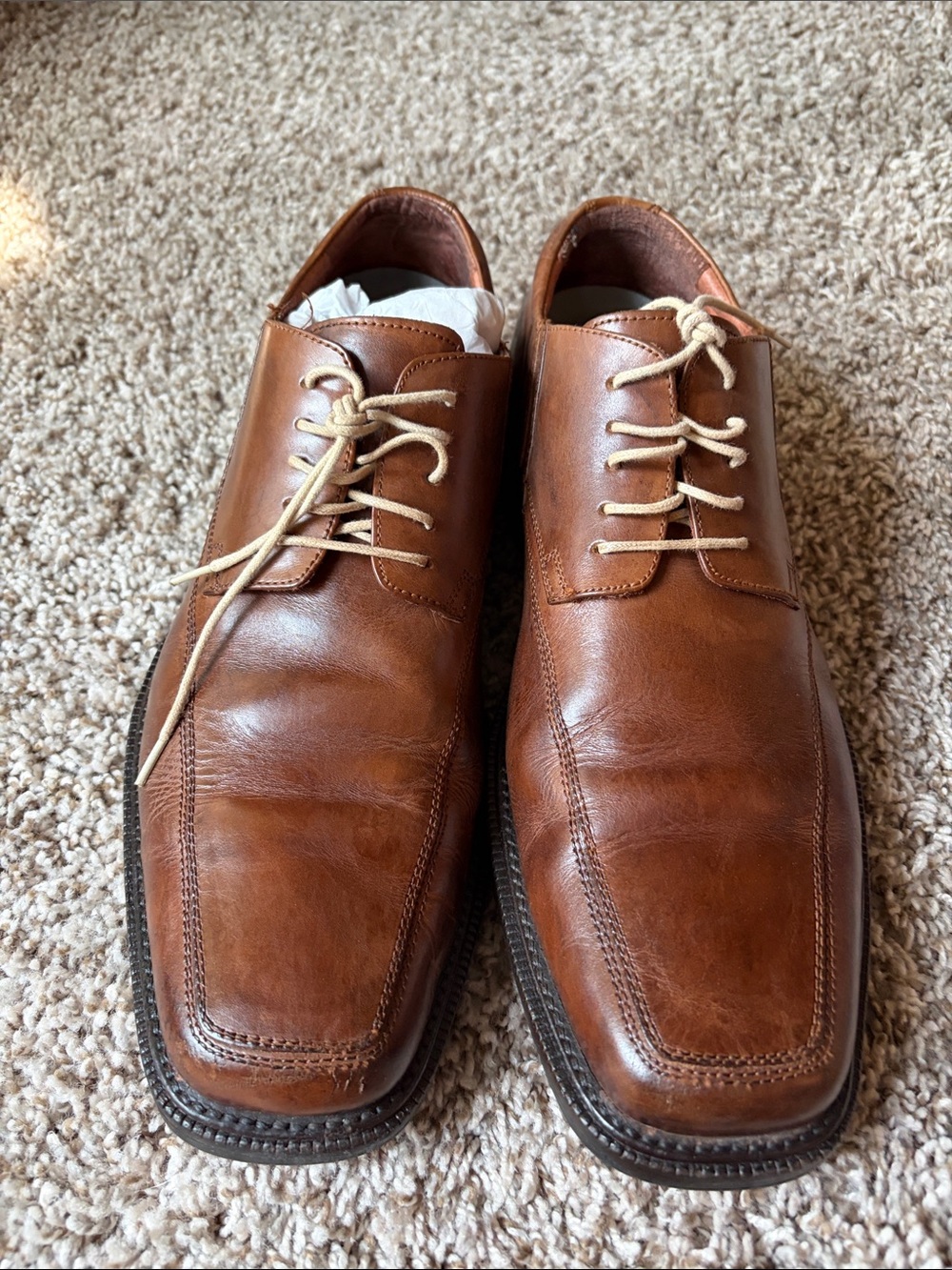 Johnston & Murphy Men's Brown Leather Derby Oxfords